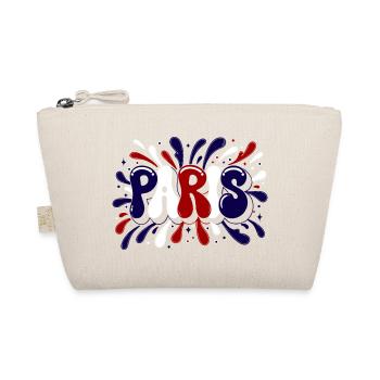 Paris Graffiti & Splash Blue White Red - Bio-Täschchen - Natur - Vorne