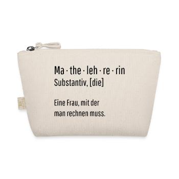 Mathelehrerin Substantiv Definition Mathe Geschenk - Bio-Täschchen - Natur - Vorne