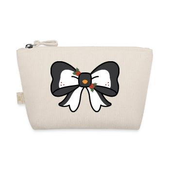 Niedliche Kawaii-Weihnachtsschleife Pinguin-Weihnachten - Bio-Täschchen - Natur - Vorne