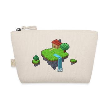 Schwebende Insel als Diorama in 3D Pixel Art - Bio-Täschchen - Natur - Vorne