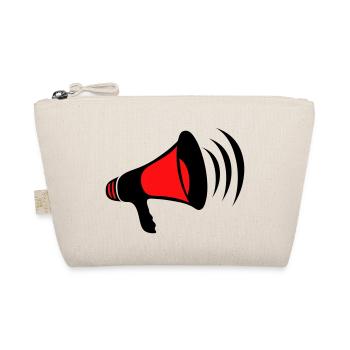 mega, megaphone, megaphone, demonstrate, call, cry - Organic Pouch - nature - Front