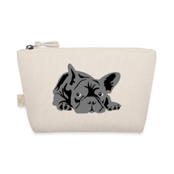 französische bulldogge 2 Farben - Bio-Täschchen - Natur - Vorne