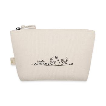 Happy Chickens Line Art - Organic Pouch - nature - Front
