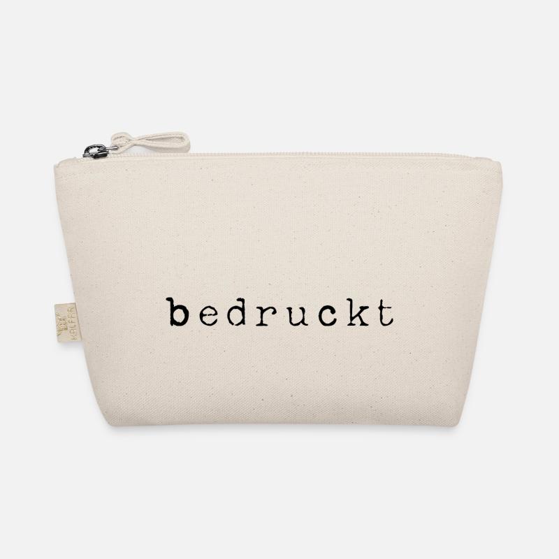 printed statement black Organic Pouch