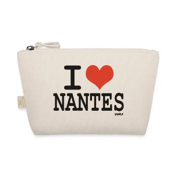 i love Nantes - couleurs personnalisables - Trousse biologique - nature - Devant
