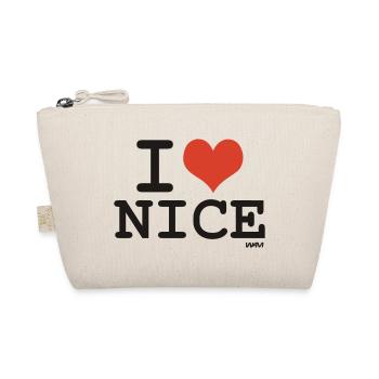 i love Nice - couleurs personnalisables - Trousse biologique - nature - Devant