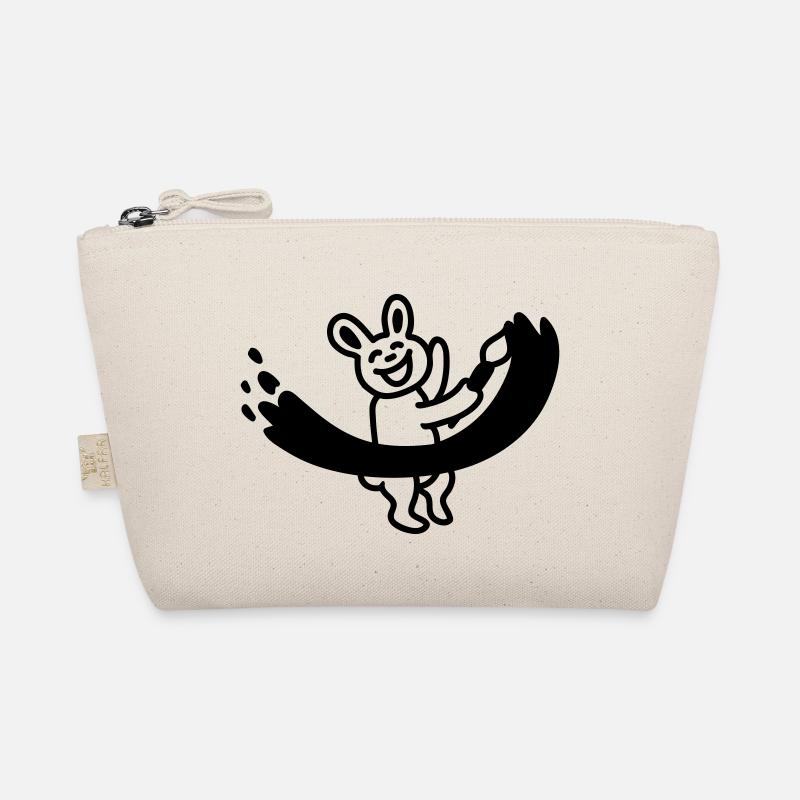 Hare paints with brush - Line Organic Pouch