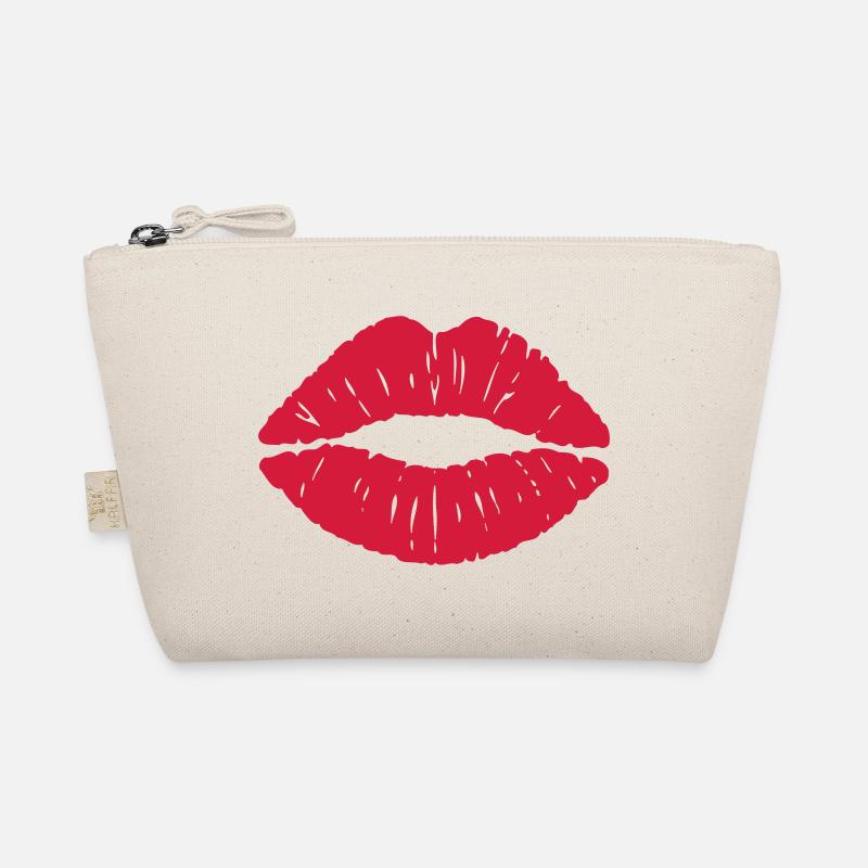 Mund - Kuss - Lippen - Kiss - Bio-Täschchen - Natur