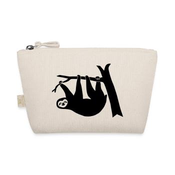 lazy sloth tree forest climbing relaxed wildlife - Organic Pouch - nature - Front