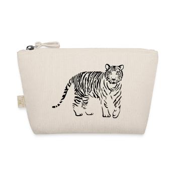 tiger cheetah lion leopard cat wild hunting - Organic Pouch - nature - Front