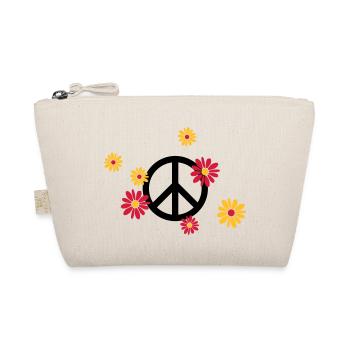 Peace Sign Flower Love flower power Valentine's Day - Organic Pouch - nature - Front