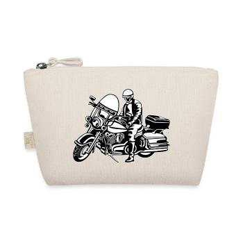 Chopper / Motorcycle 05_schwarz white - Organic Pouch - nature - Front
