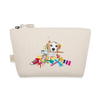 beagle with a brush - Organic Pouch - nature - Front