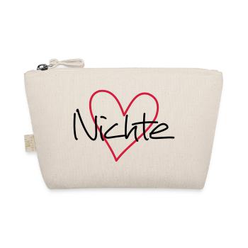 Niece coeur cadeau idée cadeau look partenaire - Trousse biologique - nature - Devant
