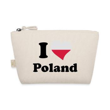 I love Poland - Ich liebe Polen - Bio-Täschchen - Natur - Vorne