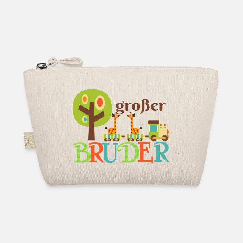 großer Bruder Giraffe - Bio-Täschchen - Natur