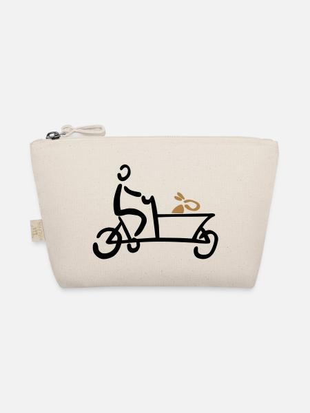 Lastenrad Hund Bakfiets Fahrrad - Bio-Täschchen - Natur