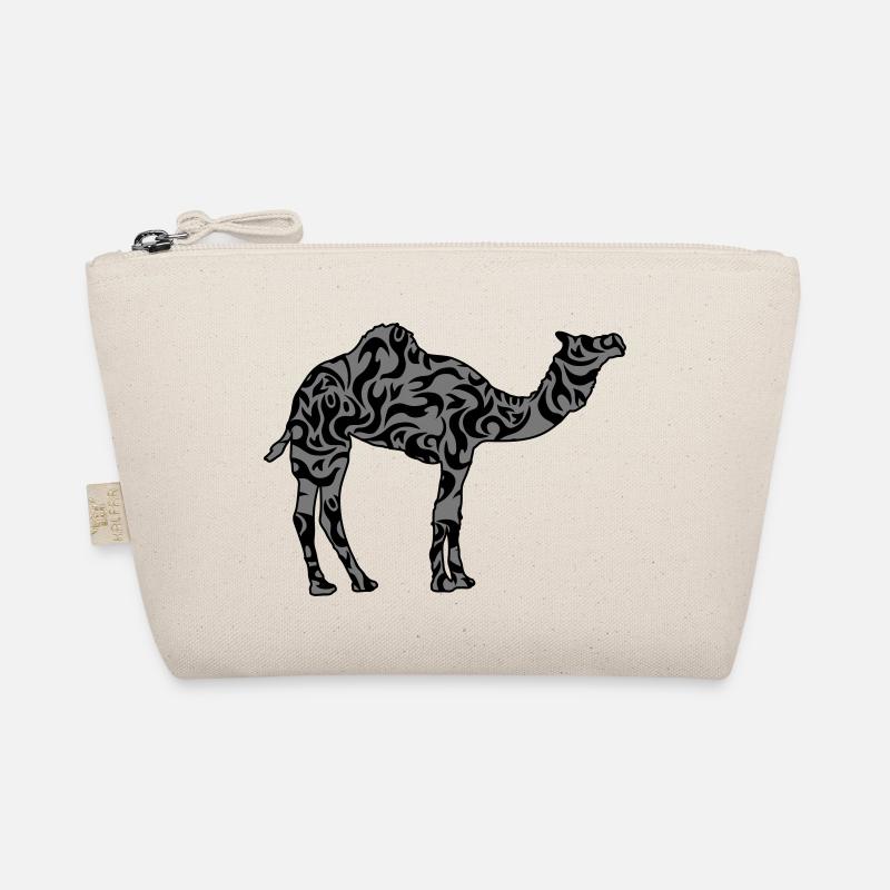 Beautiful Pattern Camel Silhouette Outline Black Organic Pouch
