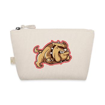 Bulldog Running Dog Aggressive Mouth Gift - Organic Pouch - nature - Front