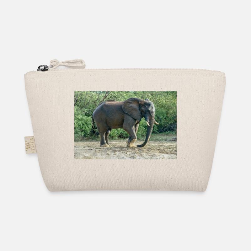 Elephant stomped its foot into the sand. Organic Pouch