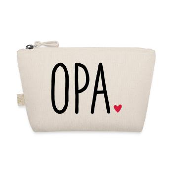 Opa Herz - Geschenk Enkel Liebe - Bio-Täschchen - Natur - Vorne