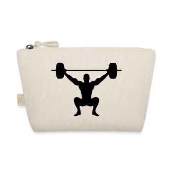 drawing vector weightlifting sport weightlifter - Organic Pouch - nature - Front