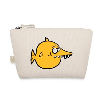 thick round funny comic fish - Organic Pouch - nature - Front