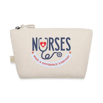 Nurses Make a Difference Everyday T-Shirt - Trousse biologique - nature - Devant