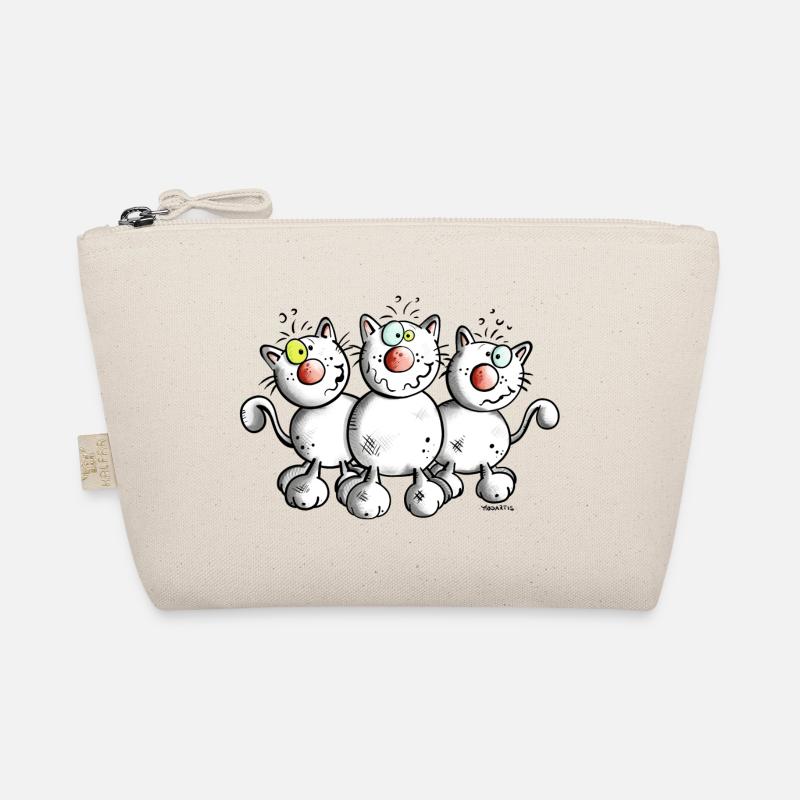 Funny Cats - Organic Pouch - nature