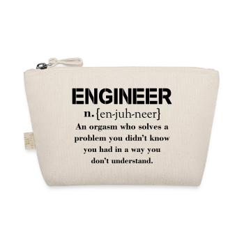 Engineer Definition Funny T-shirt - Organic Pouch - nature - Front