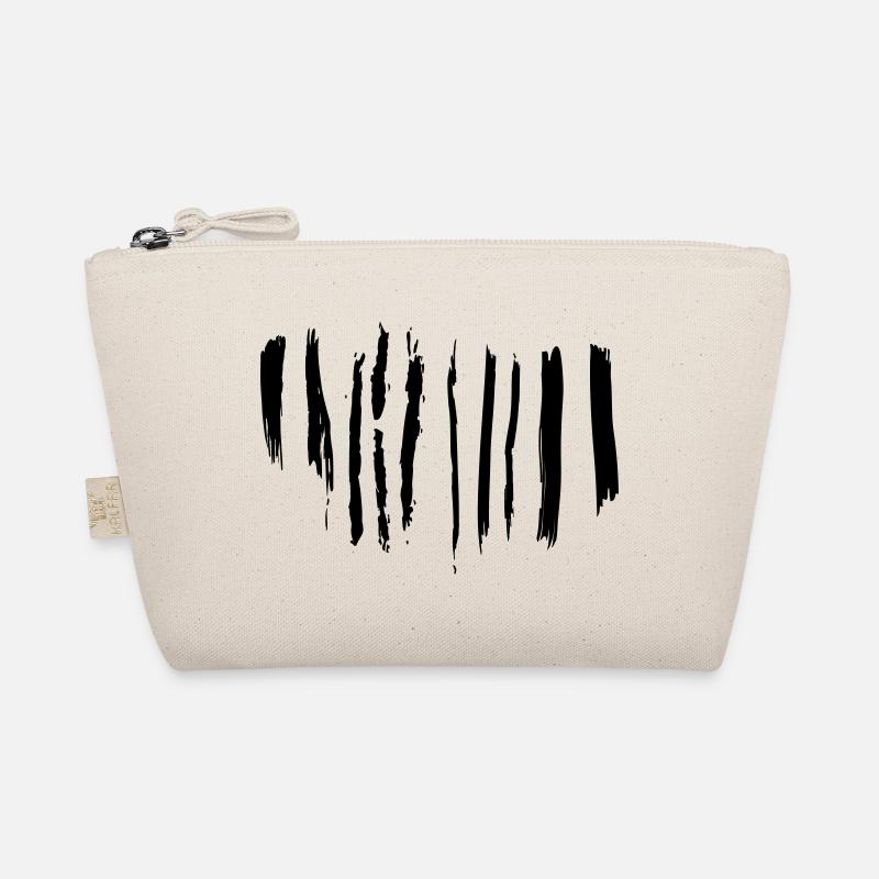 Schwarz-weiße Pinselstriche Bio-Täschchen