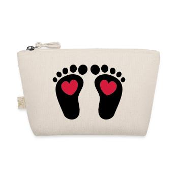 ❤ټCute Baby Footprints-Vector Footprintsټ❤ - Organic Pouch - nature - Front