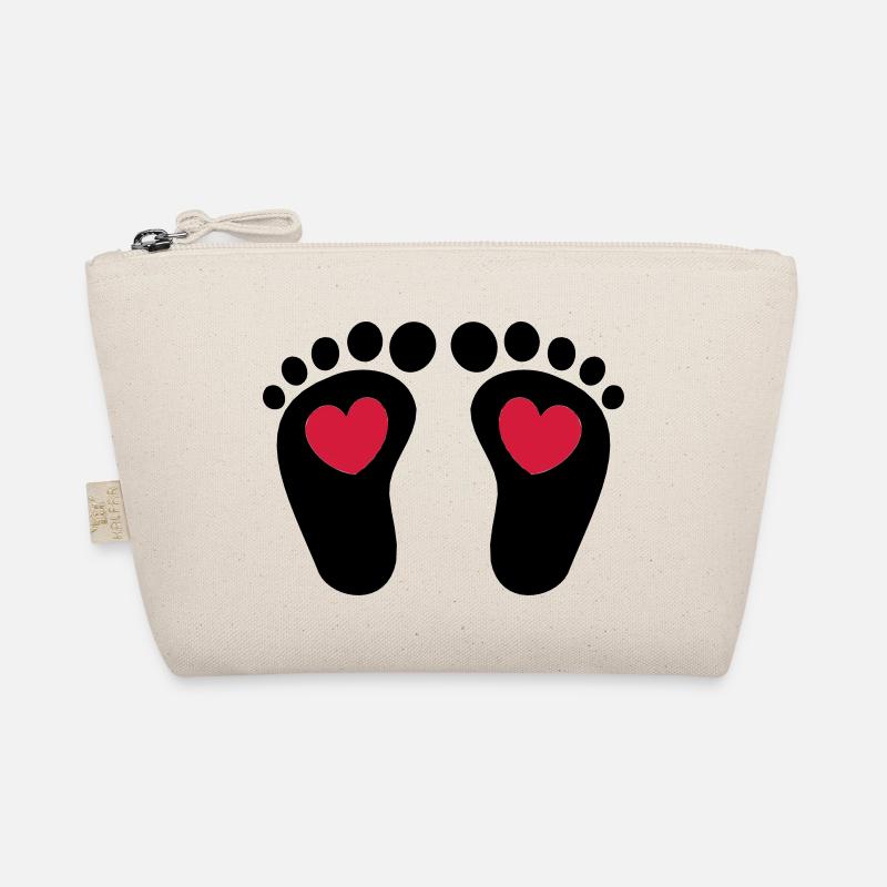 ❤ټCute Baby Footprints-Vector Footprintsټ❤ Organic Pouch