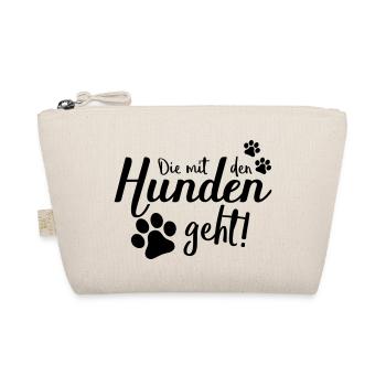 die mit den hunden geht design - Bio-Täschchen - Natur - Vorne