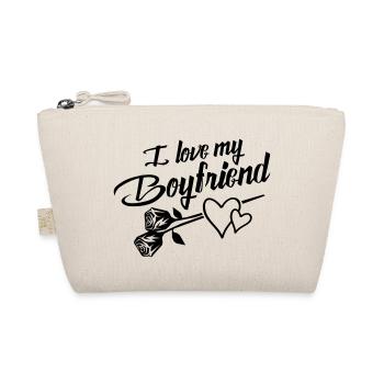 i love my boyfriend design - Bio-Täschchen - Natur - Vorne