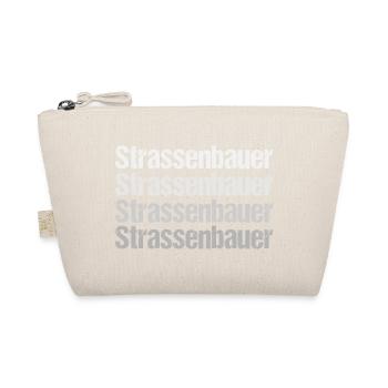 Strassenbauer Typo Muster - Bio-Täschchen - Natur - Vorne