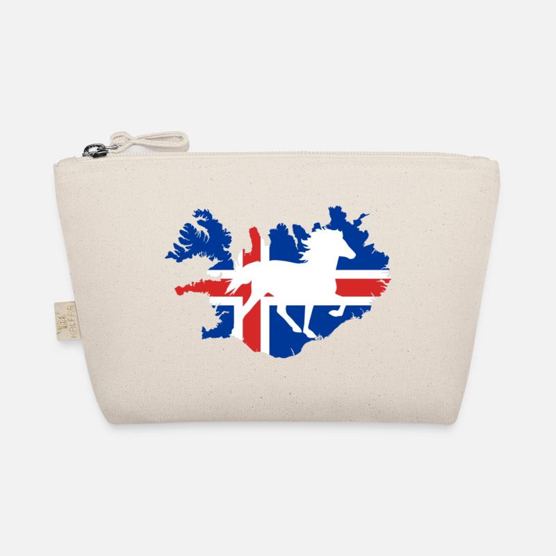 Islandpferd Flagge Isländer Reiten Geschenk - Bio-Täschchen - Natur