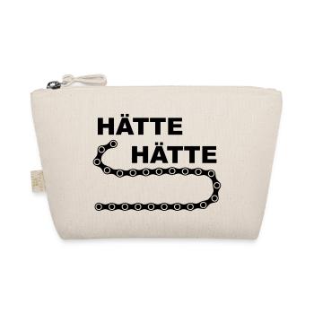 Hätte hätte Fahrradkette (D00109) - Bio-Täschchen - Natur - Vorne