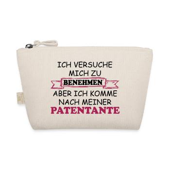 Ich versuche Mich zu benehmen Patentante - Bio-Täschchen - Natur - Vorne
