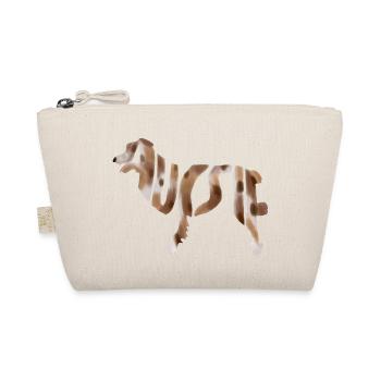 Australian Shepherd Aussie silhouette - Organic Pouch - nature - Front