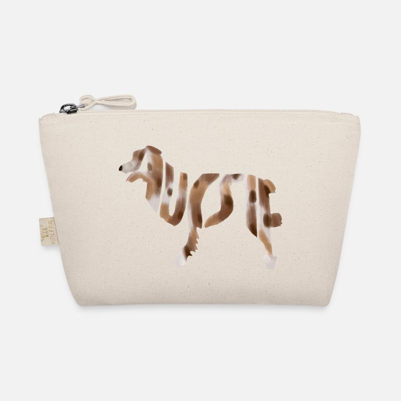 Australian Shepherd Aussie silhouette Organic Pouch