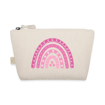 Boho Rainbow Pink Big Sister - Organic Pouch - nature - Front