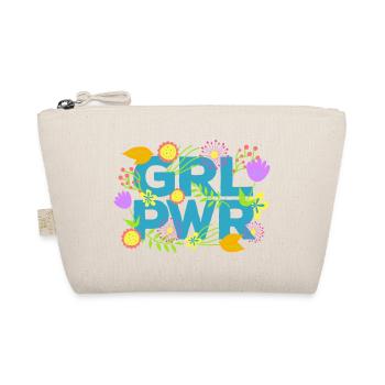 GRLPWR Girl Power Flowers FeministsGift - Organic Pouch - nature - Front