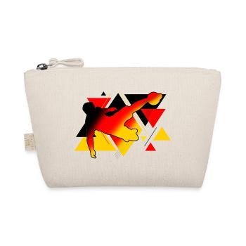 Deutschland Germany Fußball Fußballer Flagge Flag - Bio-Täschchen - Natur - Vorne