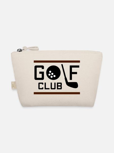 Golfclub (Golfball als o, Golfschläger als l) - Bio-Täschchen - Natur - Vorne