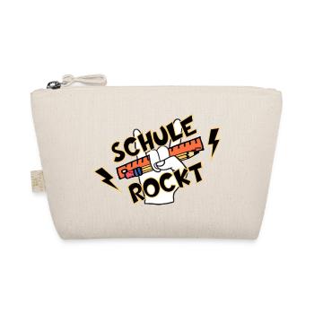 SCHULE ROCKT SCHÜLER EINSCHULUNG - Bio-Täschchen - Natur - Vorne