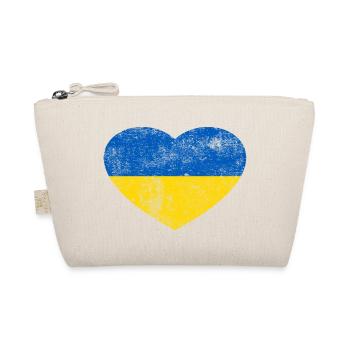 Ukraine Flag Flag Grunge Retro Heart - Organic Pouch - nature - Front