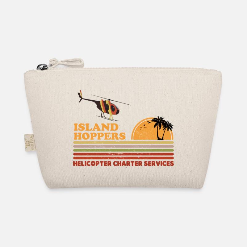 Island Hoppers Helicopter - Bio-Täschchen - Natur