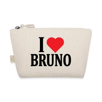 T-shirt J’adore Bruno t-shirt idée cadeau - Trousse biologique - nature - Devant