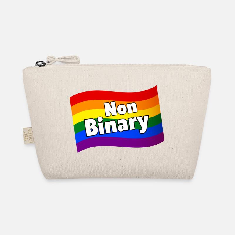 Nonbinary Non-binary rainbow flag diversity LGBTQ+ Organic Pouch